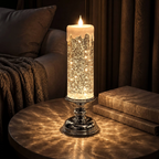 LED Flameless Candle with Real Wax Exterior and Warm White LED Glow
