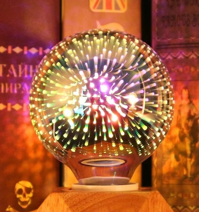 LED Bulb Glass 3D Firework Decorative Design