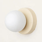 Wall Sconce Globe Light Dimmable Hardwired Indoor Pearl Finish