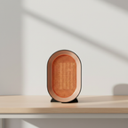 Honeycomb-patterned device on a wooden surface with a light gray background