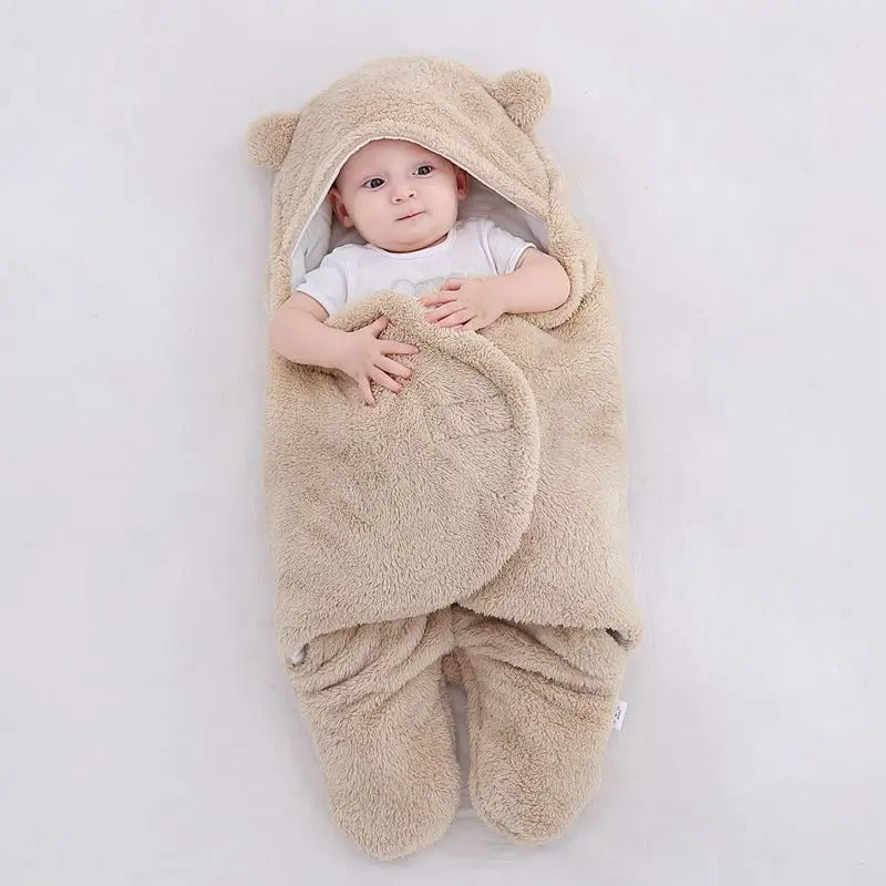 Soft Baby Blanket and Sleeping Bag Set Bear Design