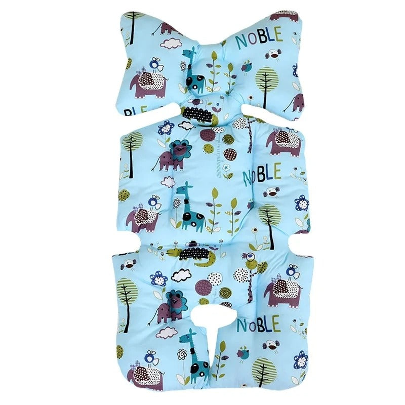 Children's seat cover with animal pattern and 'Noble' branding on a white background