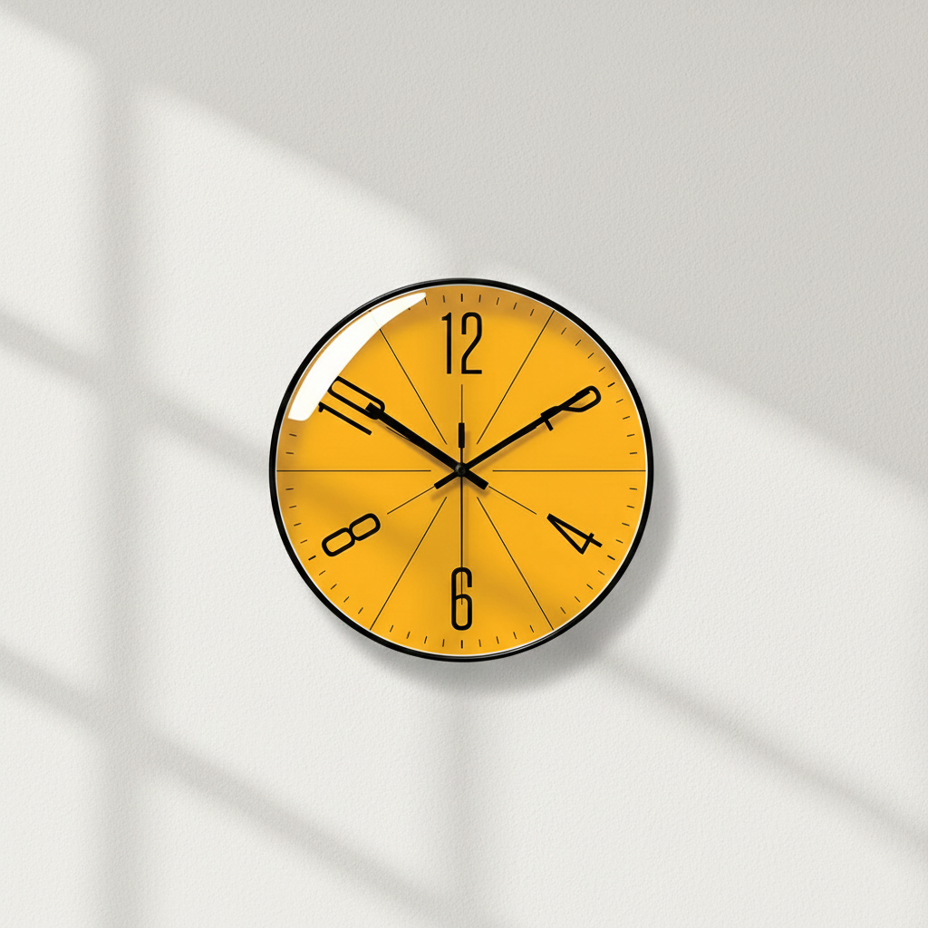 Scandinavian Modern Wall Clock with Silent Movement